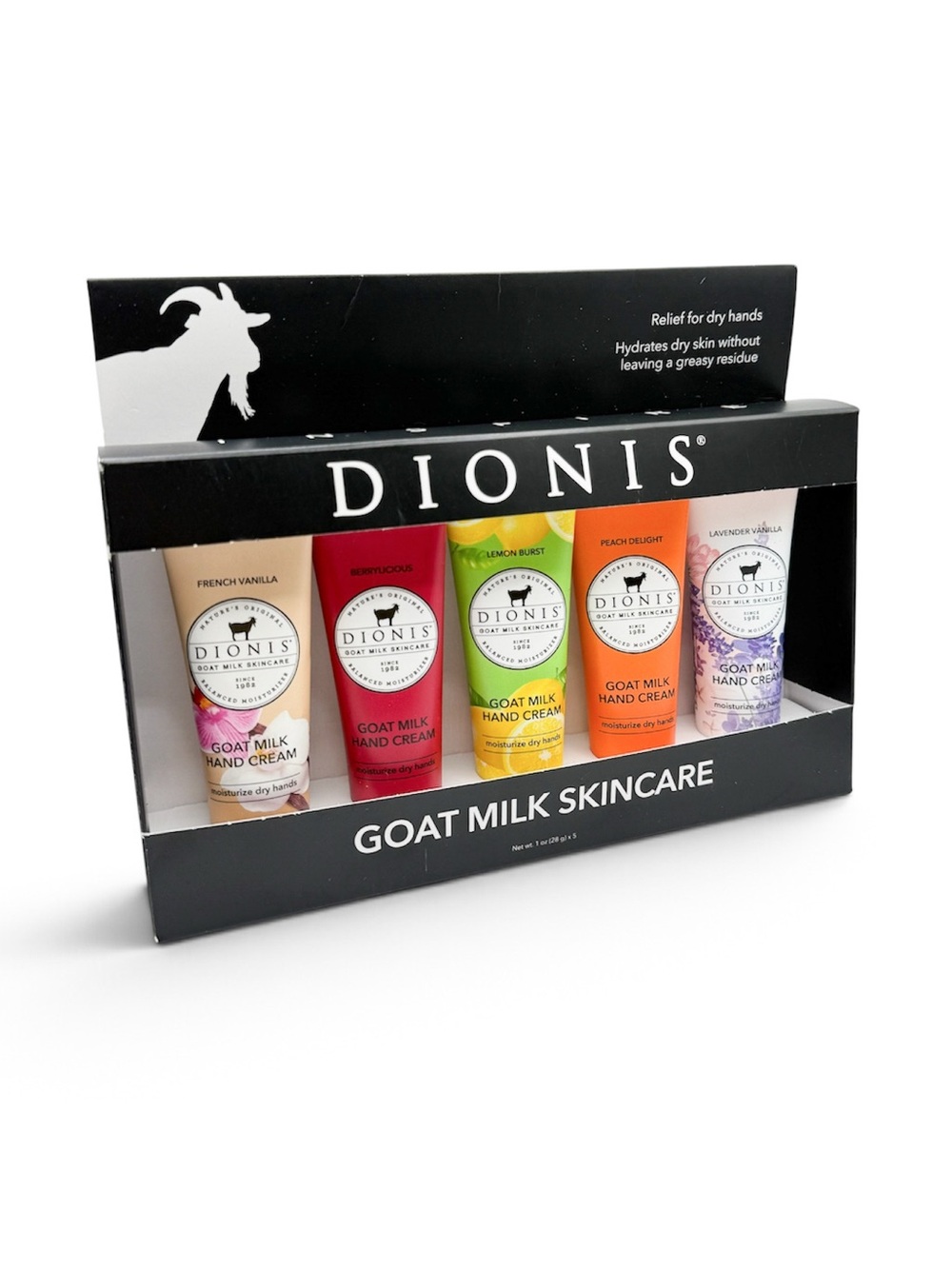 Dionis Goat Milk Hand Cream 5-Piece Gift Set 1 oz Assorted Scents